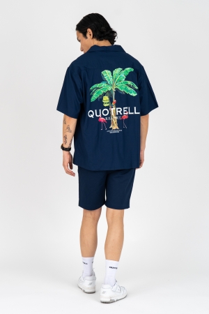 Quotrell Quotrell overhemden Overhemd 5430 navy / white