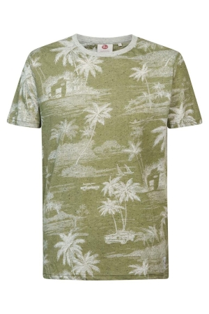 Petrol Petrol shirts en tops Print T-shirts 6134 dusty army