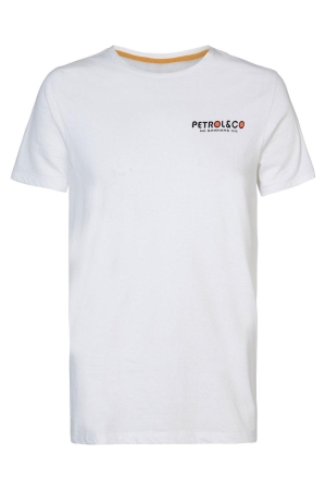 Petrol Petrol shirts en tops Print T-shirts 0000 bright white