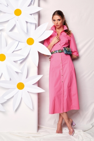 K-Design K-Design jurken Lange Jurken azalea pink