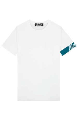 Malelions Malelions shirts en tops Print T-shirts white/teal