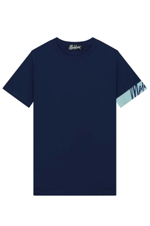 Malelions Malelions shirts en tops Print T-shirts navy/light blue