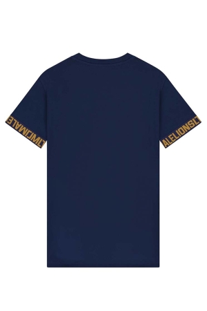 Malelions Malelions shirts en tops Print T-shirts navy/gold