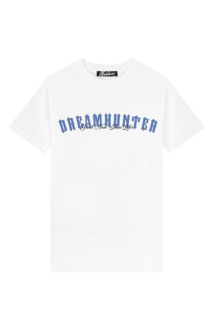 Malelions Malelions shirts en tops Print T-shirts white/cobalt blue