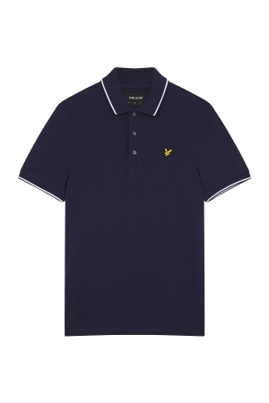 Lyle & Scott Lyle & Scott shirts en tops Poloshirts w190 navy/ white W190 Navy/ White