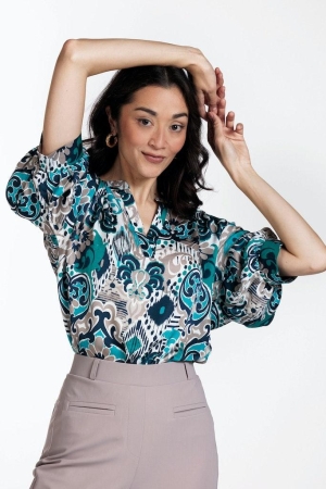 Studio Anneloes Studio Anneloes shirts en tops T-shirt Korte mouw 1573 taupe/turquoise