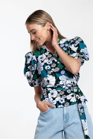 Studio Anneloes Studio Anneloes blouses Blouse 6873 sky/emerald