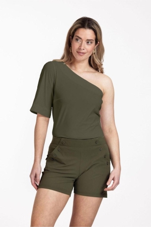 Studio Anneloes Studio Anneloes shirts en tops T-shirt Korte mouw 7400 army