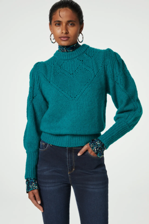 Fabienne Chapot Fabienne Chapot truien Trui 4616-uni keep it teal