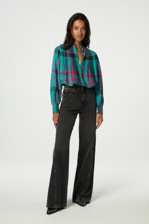 Fabienne Chapot Fabienne Chapot blouses Blouse 4312-uni bright teal