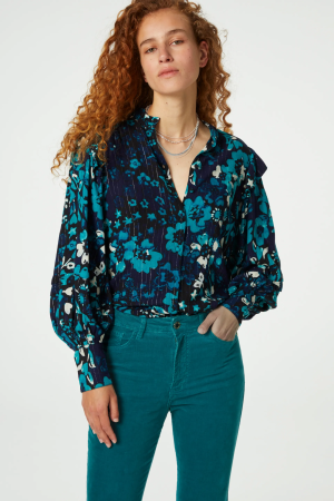 Fabienne Chapot Fabienne Chapot blouses Blouse 9001-4616-jal black/keep it teal