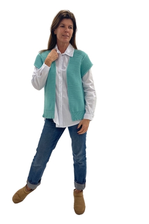 Naif Fashion Naif Fashion vesten Gilets turquoise