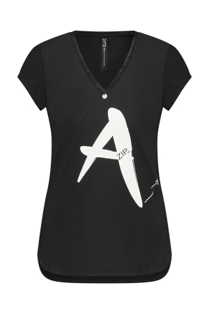 ZIP73 ZIP73 shirts en tops T-shirt Korte mouw 10/zwart