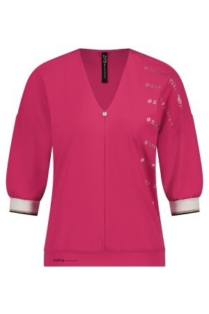 ZIP73 ZIP73 shirts en tops T-shirt Korte mouw 07/framboos
