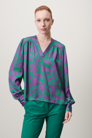 Jane Lushka Jane Lushka blouses Blouse 74 green purple