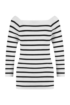 Studio Anneloes Studio Anneloes truien Trui 1090 white/black