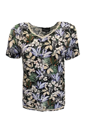 Elvira Casuals Elvira Casuals shirts en tops T-shirt Korte mouw 874 jungle black