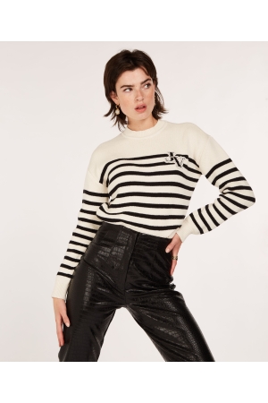 Josh V Josh V truien Trui 348 black cocoon white