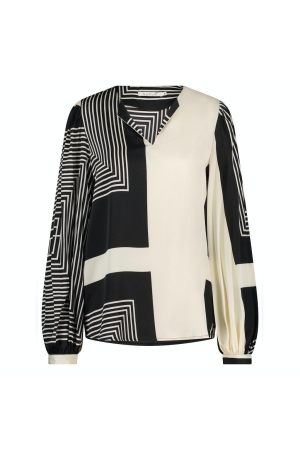 Nukus Nukus shirts en tops T-shirt Lange mouw 89 black/offwhite