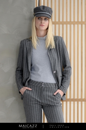 Zizo Zizo jassen Blazers pinstripe grey