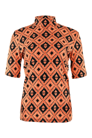 Maicazz Maicazz shirts en tops T-shirt Korte mouw ikat orange - d2