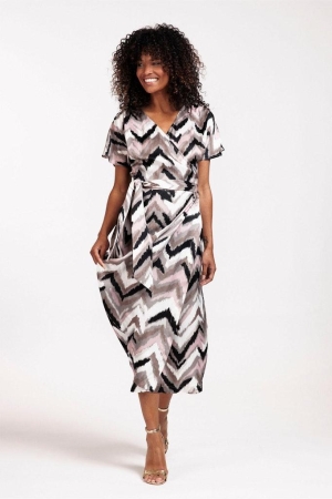 Studio Anneloes Studio Anneloes jurken Jurk 1590 taupe/black