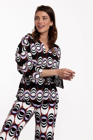 Studio Anneloes Studio Anneloes blouses Blouse 3390 terra/black