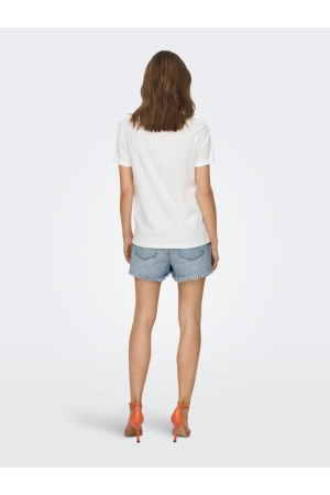 Only Only broeken Korte broeken light blue denim