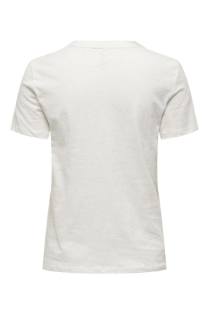 Only Only shirts en tops T-shirt Korte mouw cloud dancer sunset