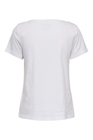 Only Only shirts en tops T-shirt Korte mouw white endless