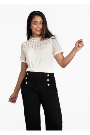 Tramontana Tramontana shirts en tops T-shirt Korte mouw 001400-cream