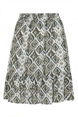 Elvira Casuals Elvira Casuals rokjes 938 triangle animal green