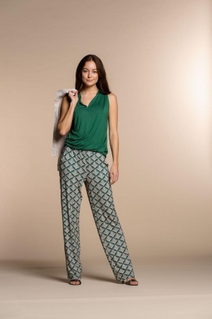 Geisha Geisha shirts en tops Tops en Singlets 525 jade green