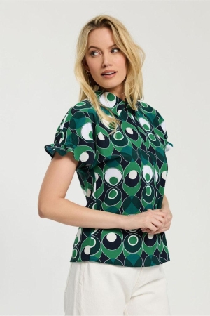 Studio Anneloes Studio Anneloes blouses Blouse 6970 dark blue/green 6970 dark blue/green