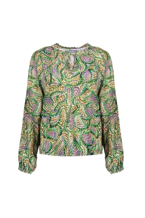 Geisha Geisha shirts en tops T-shirt Lange mouw 530 green/purple combi