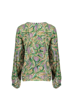 Geisha Geisha shirts en tops T-shirt Lange mouw 530 green/purple combi