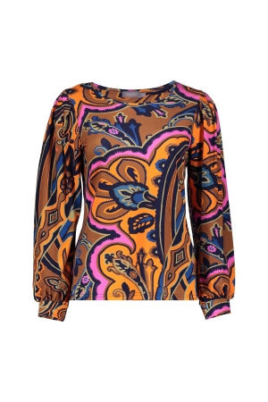 Geisha Geisha shirts en tops T-shirt Lange mouw 250 orange/cinnamon combi