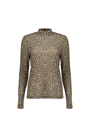 Geisha Geisha shirts en tops T-shirt Lange mouw 999 black/sand