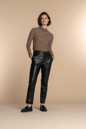 Geisha Geisha shirts en tops T-shirt Lange mouw 999 black/sand