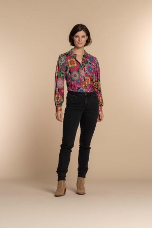 Geisha Geisha blouses Blouse 420 pink/purple combi