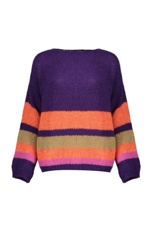 Geisha Geisha truien Trui 380 purple/hot coral/camel