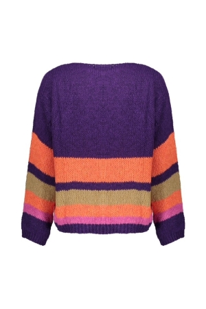 Geisha Geisha truien Trui 380 purple/hot coral/camel