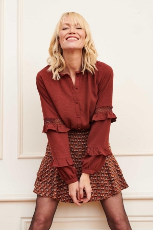 Lofty Manner Lofty Manner blouses Blouse 108 cherry red