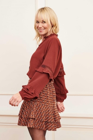 Lofty Manner Lofty Manner blouses Blouse 108 cherry red