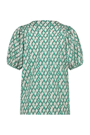 Studio Anneloes Studio Anneloes shirts en tops T-shirt Korte mouw 1170 off white/green