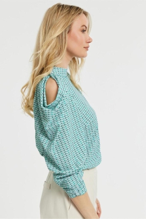 Studio Anneloes Studio Anneloes blouses Blouse 1170 off white/green