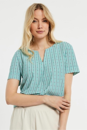 Studio Anneloes Studio Anneloes shirts en tops T-shirt Korte mouw 1170 off white/green