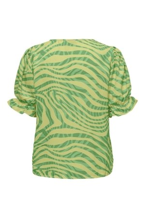 Only Only shirts en tops T-shirt Korte mouw vibrant green west untamed
