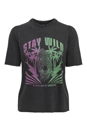 Only Only shirts en tops T-shirt Korte mouw black wild