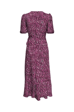 Only Only jurken Zomerjurkjes fuchsia purple graphic animal